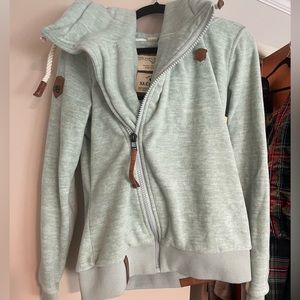 Naketano "The Poets Choice" Fleece Sweater
 Zip blue/Green/White Size medium